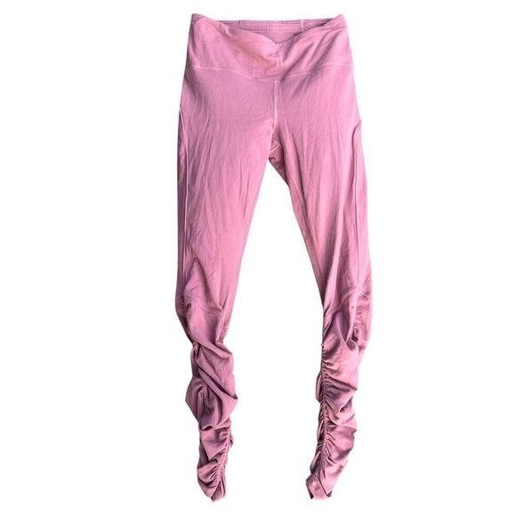 Lululemon ready to rulu Spanish roses blush ruched leggings woman’s 8 - Picture 1 of 3